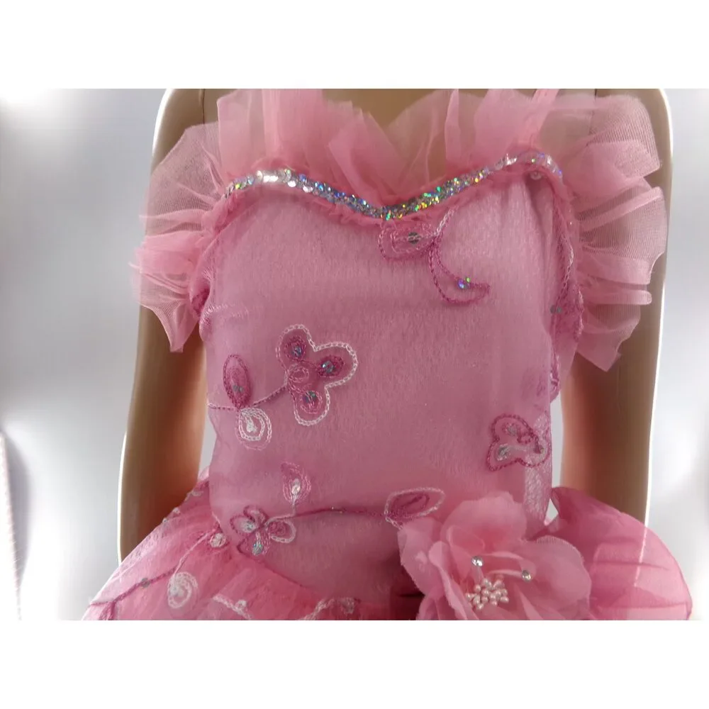 Pre-Owned Dance Costume Small Child Pink Curtain Call Ballet Embroidered Tutu